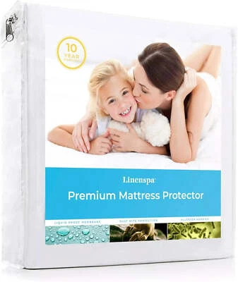 Linenspa Five Sided Waterproof Mattress Protector, Twin - Изображение 1 из 4
