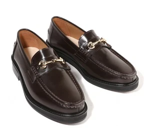 Mocasines Firenze Atelier para hombre hechos a mano cuero marrón moc punta de caballo - Imagen 1 de 14