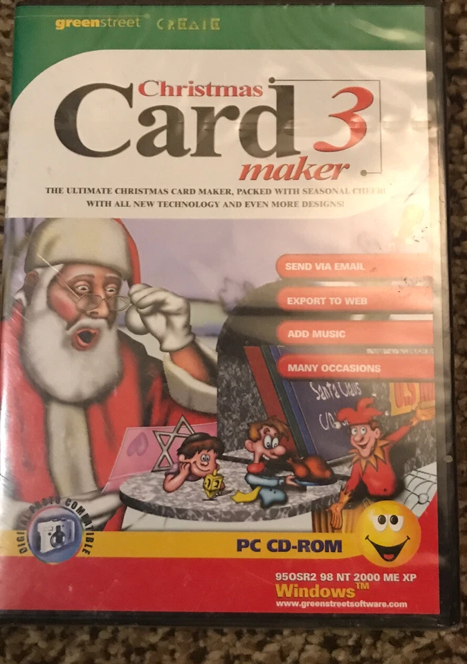 Christmas Card Maker 3 - Greeting Creator Designer - PC CD-ROM (Disc in Sleeve)  - Image 1 of 1