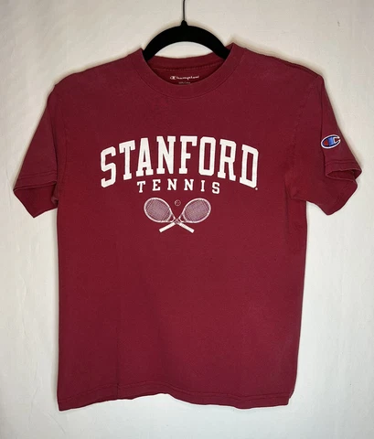 Youth Medium Champion Stanford Cardinal Red Tennis Jersey T-Shirt M Cover