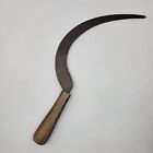 Antique Hand Sickle Scythe 16 Inches Wooden Handle