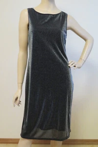 As NEW - Silver Metallic Shift Dress - Sleeveless - Fully Lined - Size 12 Sussan - Picture 1 of 6