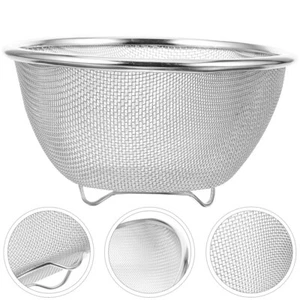 Stainless Steel Vegetable Basket Drain Bowl Colander for Kitchen - Picture 1 of 12