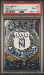1997-98 Merlin Premier Gold Card Club Emblem B10 Everton Badge PSA - Picture 1 of 3