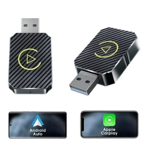 Adaptador USB automático 2 en 1 con cable a inalámbrico Carplay y Android Bluetooth para automóvil - Imagen 1 de 10