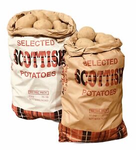 Farm Fresh Maris Piper Potatoes Packed In 25kg Paper Sacks.