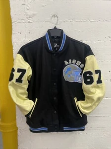 Detroit Lions Beverly Hills Cop Letterman Varsity Jacket G-III M Vintage Style - Picture 1 of 11