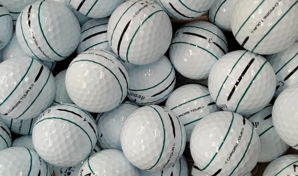 12 Callaway Chrome Tour Triple Track Golf Balls - Green/Black - 2A/3A - Image 1 of 1