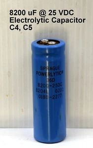 HP Agilent 8640B Signalgenerator / Sprague / 8200 uF @ 25 VDC Kondensator / C4, C5 - Bild 1 von 2