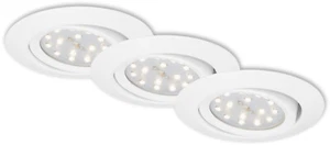 Briloner LED Einbauleuchten 3er-Set weiß 3xLED-Modul 3W (7171-036) - Bild 1 von 1