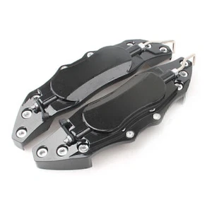 2pcs Car 3D Metal Brake Caliper Covers Universal Medium Black 14-17'' Wheel - Picture 1 of 5