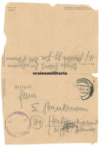 Orig. Feldpost Brief Fallschirmjäger FJ.Ers.Btl. STENDAL 1944 - Bild 1 von 2