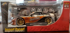 2003 Jada Toys Import Racer! Mazda Rx-7 Black & Orange Drifting Mag 1:24 Neu in OVP - Bild 1 von 12
