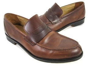BLACKSTONE MEN'S ROLAND CASUAL LOAFER BROWN LEATHER EUR 44/ US SZ 10-10.5 MEDIUM - Picture 1 of 6