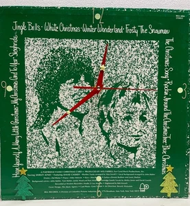 Reloj de pared Partridge Family tarjeta de Navidad hecho a mano disco de vacaciones 1971 - Imagen 1 de 6