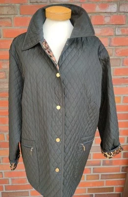 Damen leichte Steppjacke schwarz Leo Gr. XL  Übergröße Edel  - Bild 1 von 4