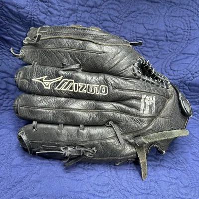 Mizuno GSP 13 Black Baseball Glove 13 Inches Left Hand Leather Black Blue - Image 1 of 4