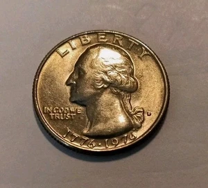 Washington Quarter 1776-1976D Bicentennial About Uncirculated Better Than Pics - Picture 1 of 5