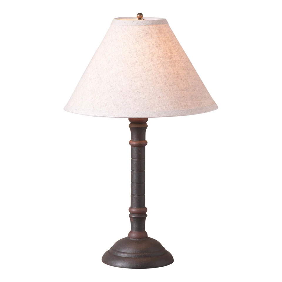 Irvin's Country Tinware Gatlin Lamp in Hartford Black and Red with Shade - Image 1 of 1