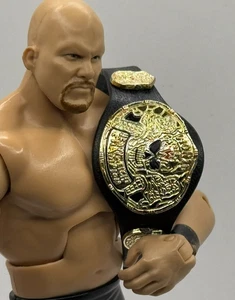 WWE Stone Cold Steve Austin Belt Accessory Mattel Figure Prop 1/12 H9 - Picture 1 of 2