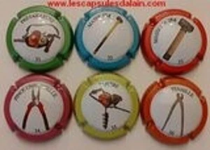 6 BELLES CAPSULES CHAMPAGNE COURTY LEROY DE 31 a 36 REF N°12zd a 12zi NEWS - Picture 1 of 1