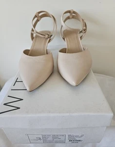 Witchery Women's Penelope Peach Pink Light Heel Size 38 - Picture 1 of 8