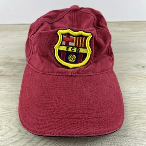 FC Barcelona Hat FCB Red Hat Cap Red Adjustable Hat Adult Fit Hat - Picture 1 of 12