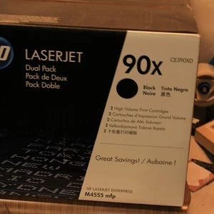 Genuine HP 90X Dual Pack LaserJet Black Toner Cartridge CE90XD New and Sealed - Picture 1 of 6