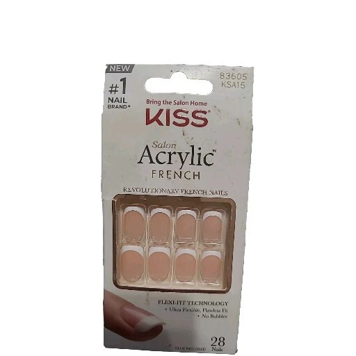 Kiss Salon Acrylic French Revolutionary Nails, KSA15 Short - Image 1 of 1