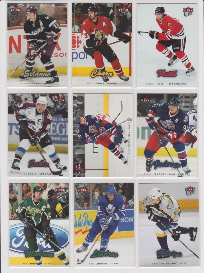2006-07 Ultra Hockey U-pick NM you pick base stars RC rookie insert Hall of Fame - Image 1 of 1