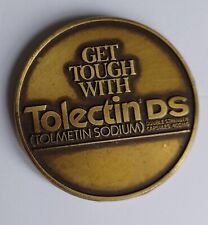 vtg Tolectin Ds drug brass token coin medal paperweight advertise pharmaceutical