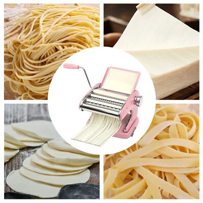 Fresh Pasta Maker Roller Machine for Spaghetti Noodle Fettuccine Stainless Steel - Image 1 of 4