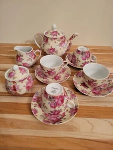 American Atelier at Home Rosenknospe #5762 11-teiliges Teeservice-Set EUC - Bild 1 von 6
