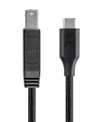 6ft Black USB-C 3.0 Type C to USB Type B M/M Cable MacBook 12" Printer Scanner - Image 1 of 4