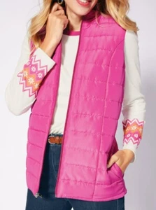 BLAIR LIGHTWEIGHT ZIP FRONT PUFFER VEST WOMEN'S PLUS SIZE 2X 2XL *NEW IN PKG!* - Picture 1 of 6