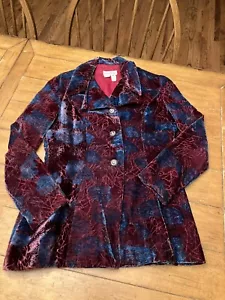 Vintage MCM 70s Glen of Michigan Velvet Velour Dress Blazer Jacket Union Made - Bild 1 von 17
