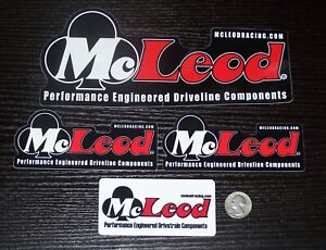 4 - Original McLead Performance Drive Line - Autocollants NHRA Hot Rod NASCAR