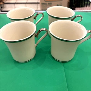 SET of 4 - LENOX CHINA DIMENSION SERIES SOLITAIRE PATTERN COFFEE MUG 3.5" USA - Picture 1 of 12