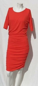 $108 ATHLETA Orange Fire Modal Wool Jersey Knit SOLSTICE Tee Shirt Dress US XS - Picture 1 of 5