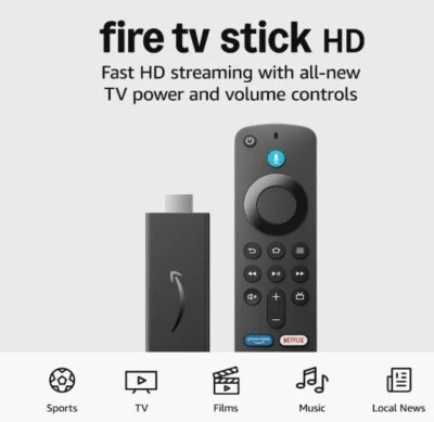 New Amazon Fire TV Stick 4K Ultra HD Streaming Media Player Gen 4 Alexa Remote - Image 1 of 4