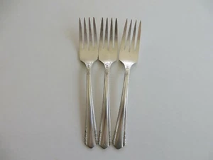 Vintage Malibu Pattern Lot of 3 Dessert Forks WmA Rogers  Oneida Ltd 1934 - Picture 1 of 4