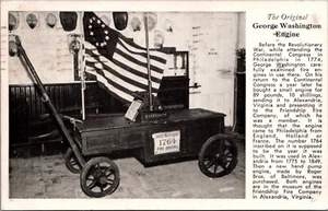 Postcard VA The Friendship Veterans Fire Engine Co.; Geo Washington Engine Au - Picture 1 of 2