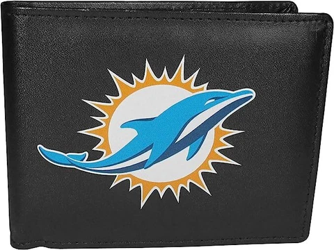 Siskiyou Sports NFL Unisex Miami Dolphins Bi-fold Wallet Large Logo Cover