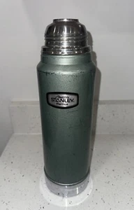 Vintage Aladdin Stanley Thermos Metal Green Retro Vacuum Bottle A-944C 100 Cup - Picture 1 of 16