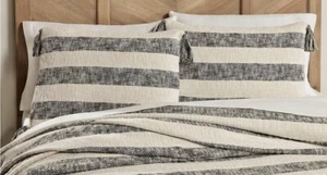 Southern Living Simplicity Madison 2 Shams Standard oder King Baumwolle cremefarben & schwarz - Bild 1 von 17