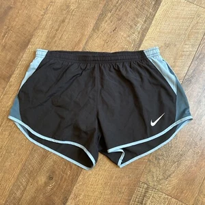 Nike | Damen Laufshorts Dri Fit blau & schwarz gefüttert Medium TOP  - Bild 1 von 9