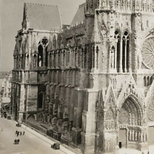 France Keystone Stereoview c1920 Reims Cathedral French Street Scene Car N325