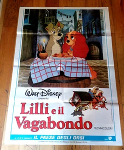 MANIFESTO 2F ORIGINALE LILLY E IL VAGABONDO WALT DISNEY Lady and the Tramp - Bild 1 von 3
