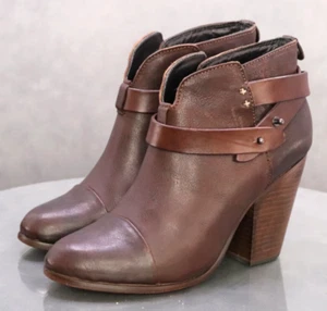 Rag & Bone Harrow $495 Women's Heeled Booties Boots SIze EU 38.5 US 8.5 Leather - Picture 1 of 12