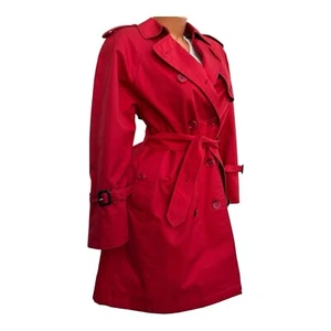 Vintage 80er Burberrys Harrods kurzer Trenchcoat mit Gürtel Knopfleiste gebraucht, in einwandfreiem Zustand Größe 8 Petite - Bild 1 von 20